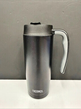 Thermos Stainless King Vacuum Insulated Travel Mug with Handle, Black